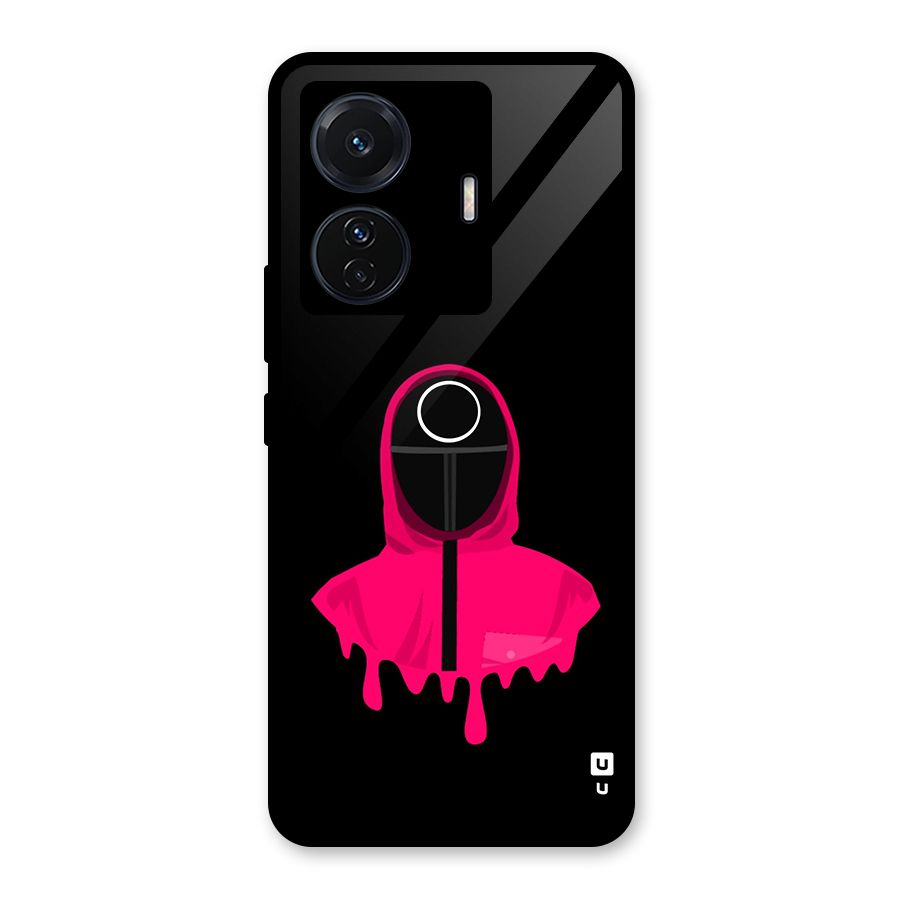 Squid Game Illustration Art Glass Back Case for Vivo T1 Pro
