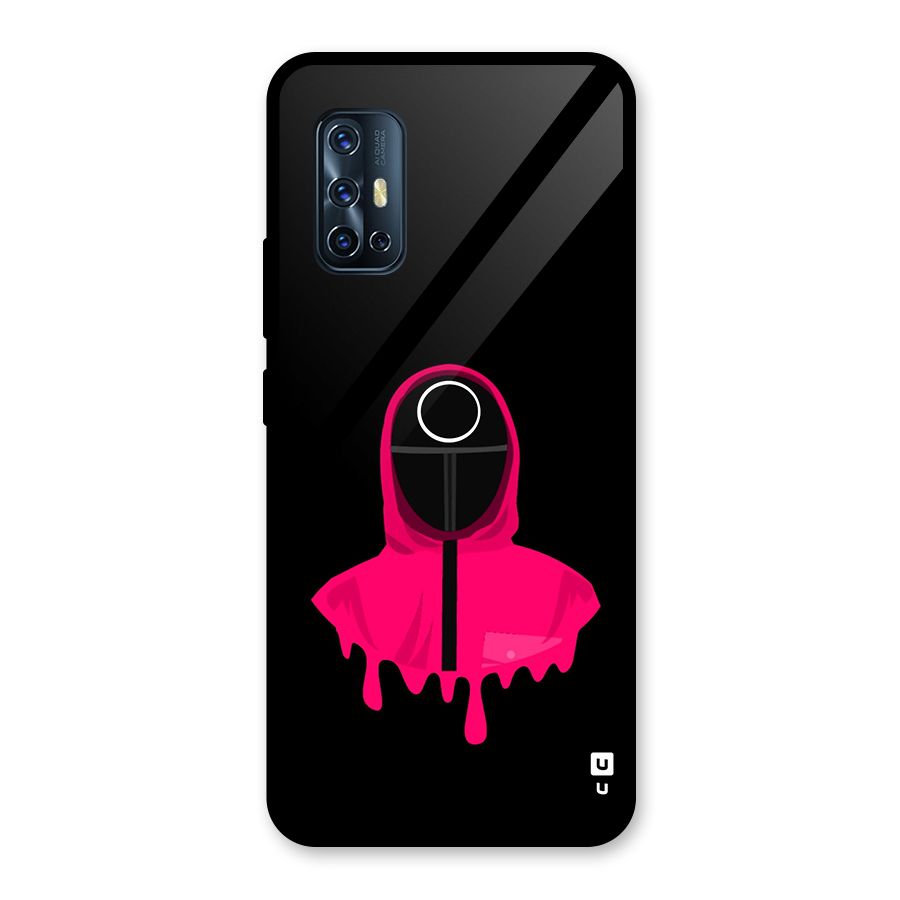 Squid Game Illustration Art Glass Back Case for Vivo V17
