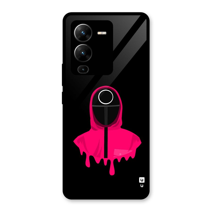 Squid Game Illustration Art Glass Back Case for Vivo V25 Pro