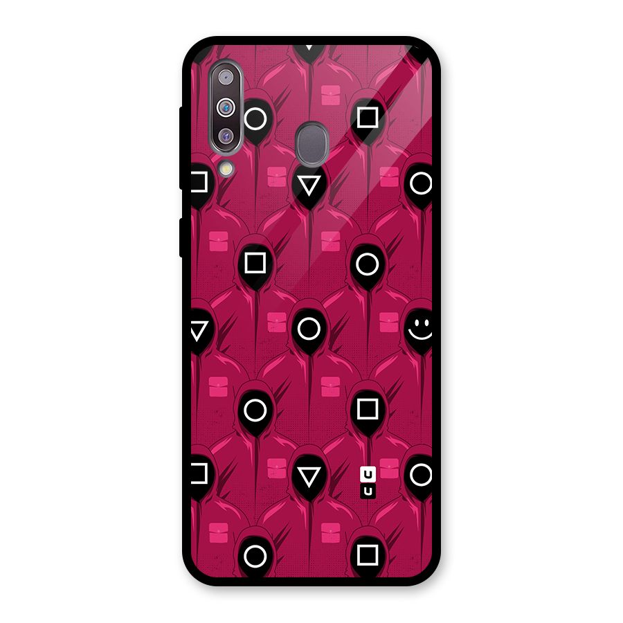 Squid Gamers Pattern Glass Back Case for Galaxy M30