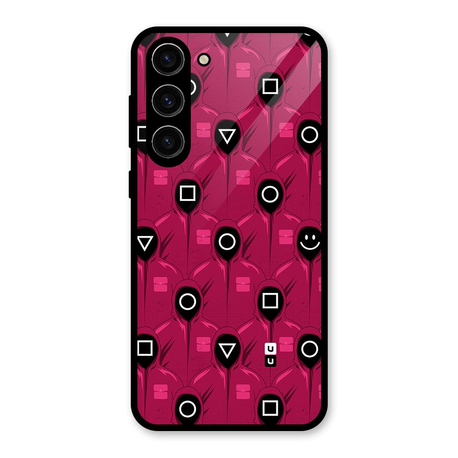 Squid Gamers Pattern Glass Back Case for Galaxy S23 Plus