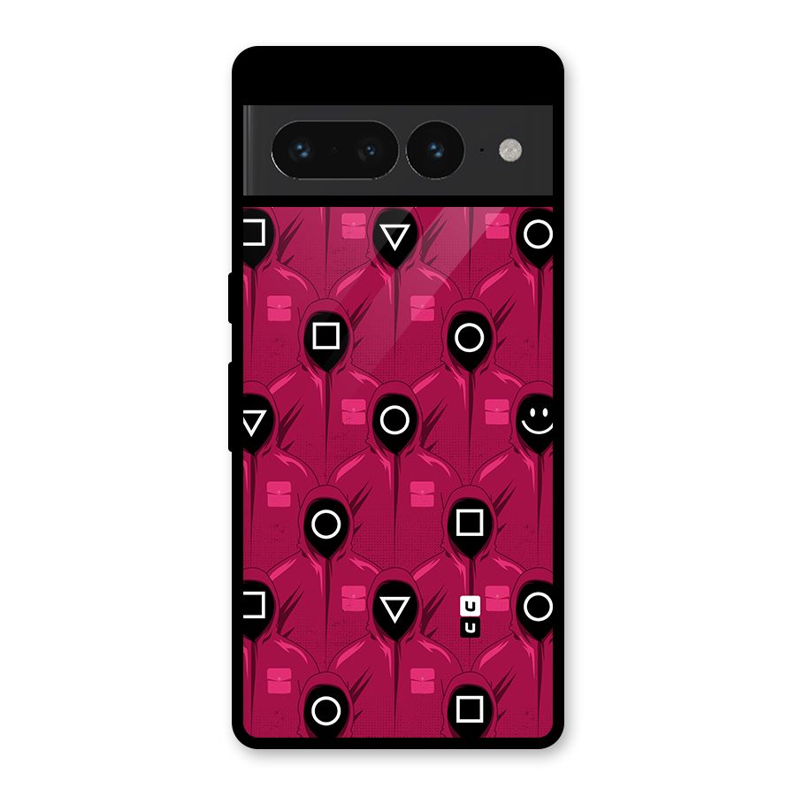 Squid Gamers Pattern Glass Back Case for Google Pixel 7 Pro