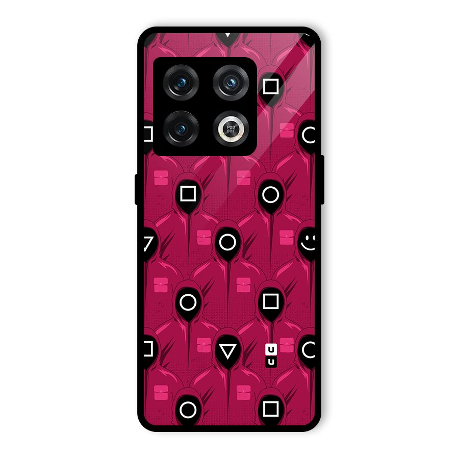 Squid Gamers Pattern Glass Back Case for OnePlus 10 Pro 5G