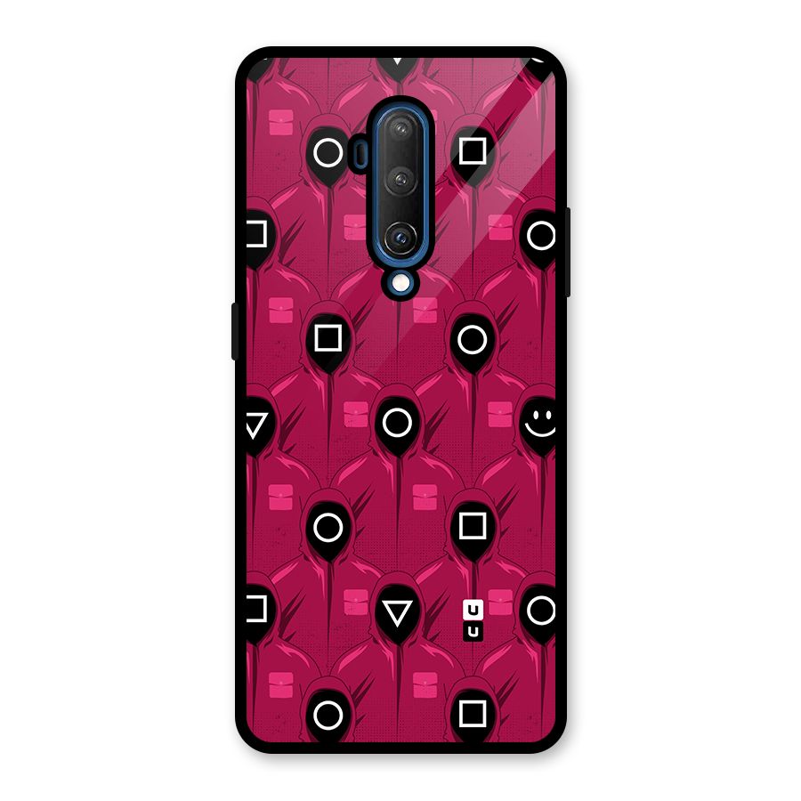 Squid Gamers Pattern Glass Back Case for OnePlus 7T Pro