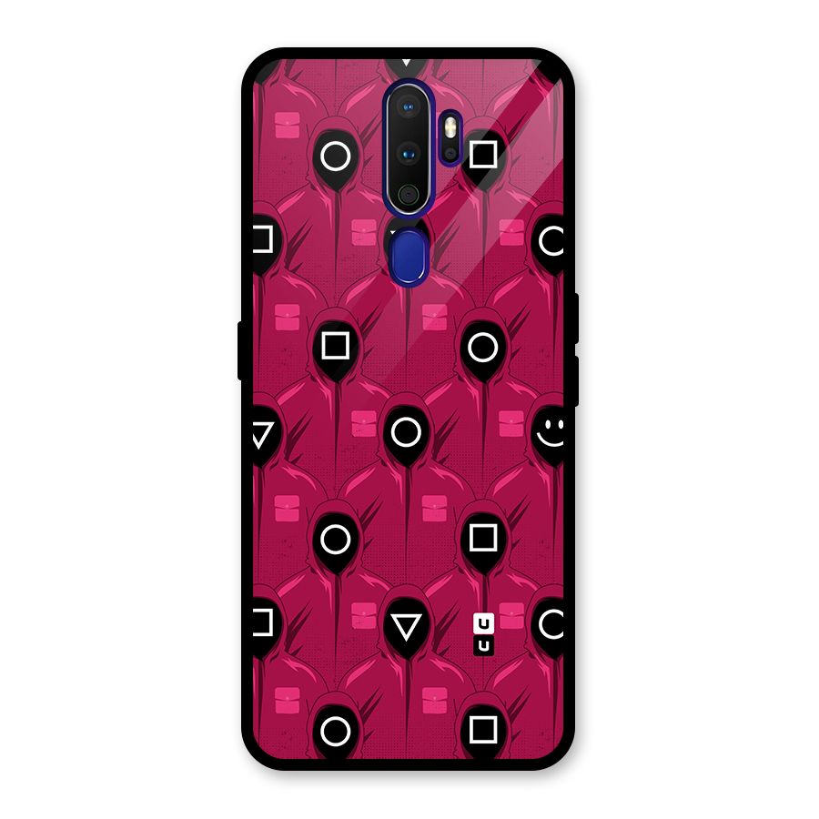 Squid Gamers Pattern Glass Back Case for Oppo A9 (2020)