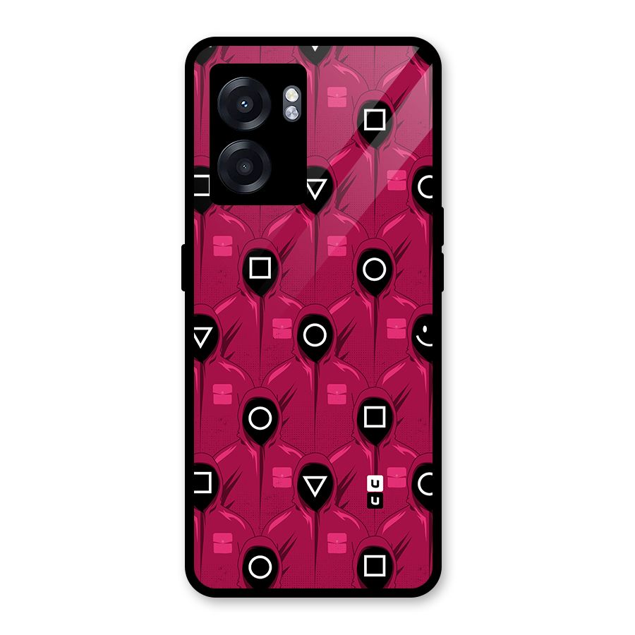 Squid Gamers Pattern Glass Back Case for Oppo K10 (5G)