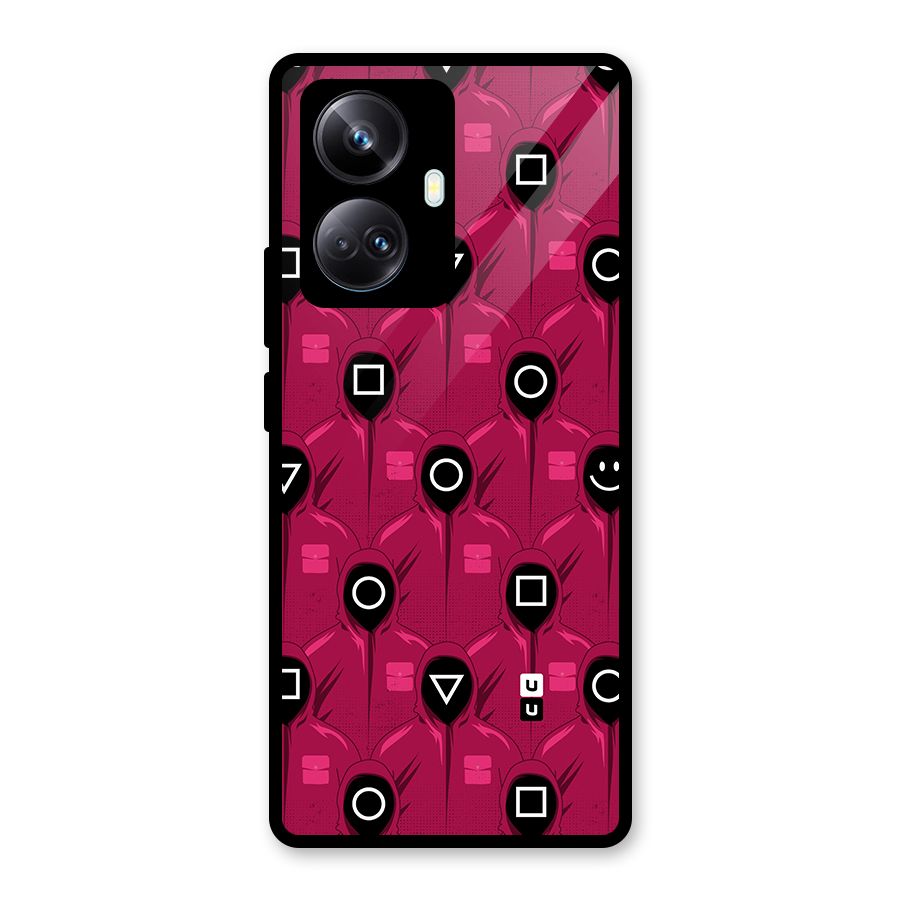 Squid Gamers Pattern Glass Back Case for Realme 10 Pro Plus