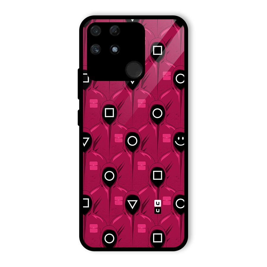 Squid Gamers Pattern Glass Back Case for Realme Narzo 50A