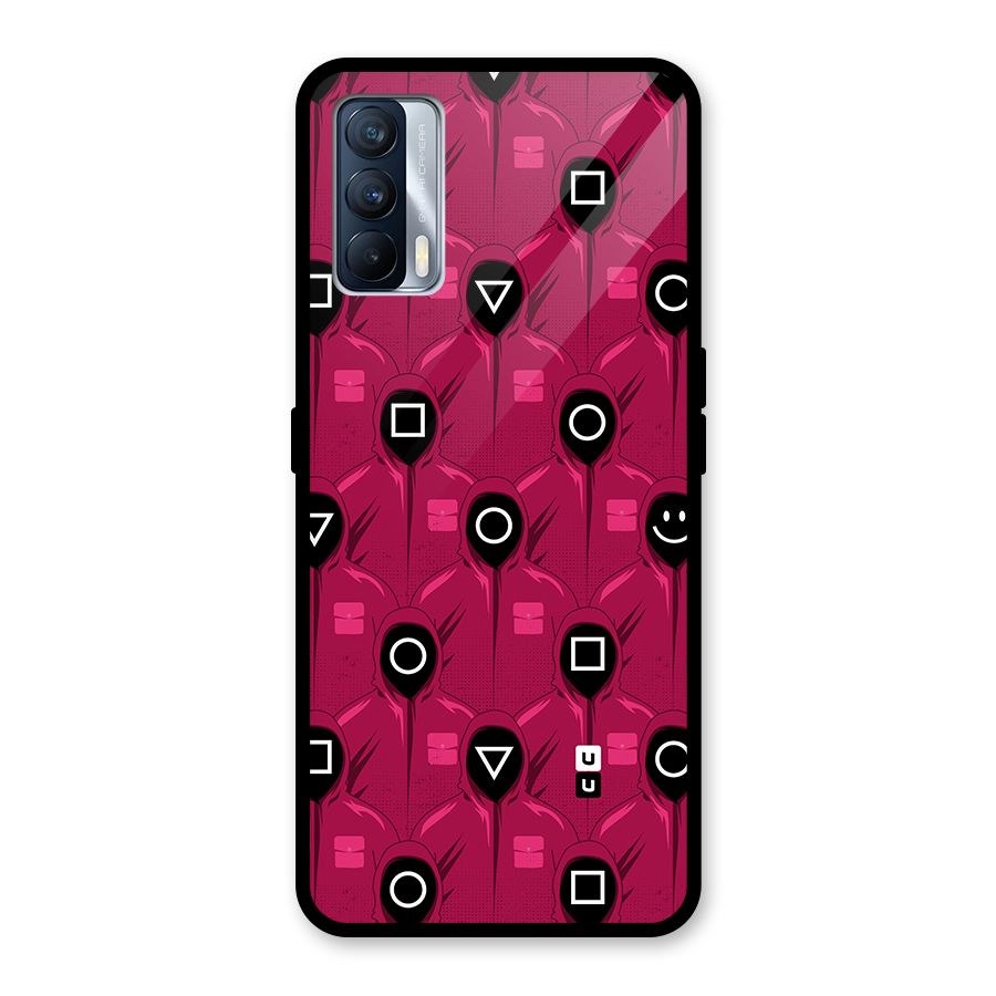 Squid Gamers Pattern Glass Back Case for Realme X7