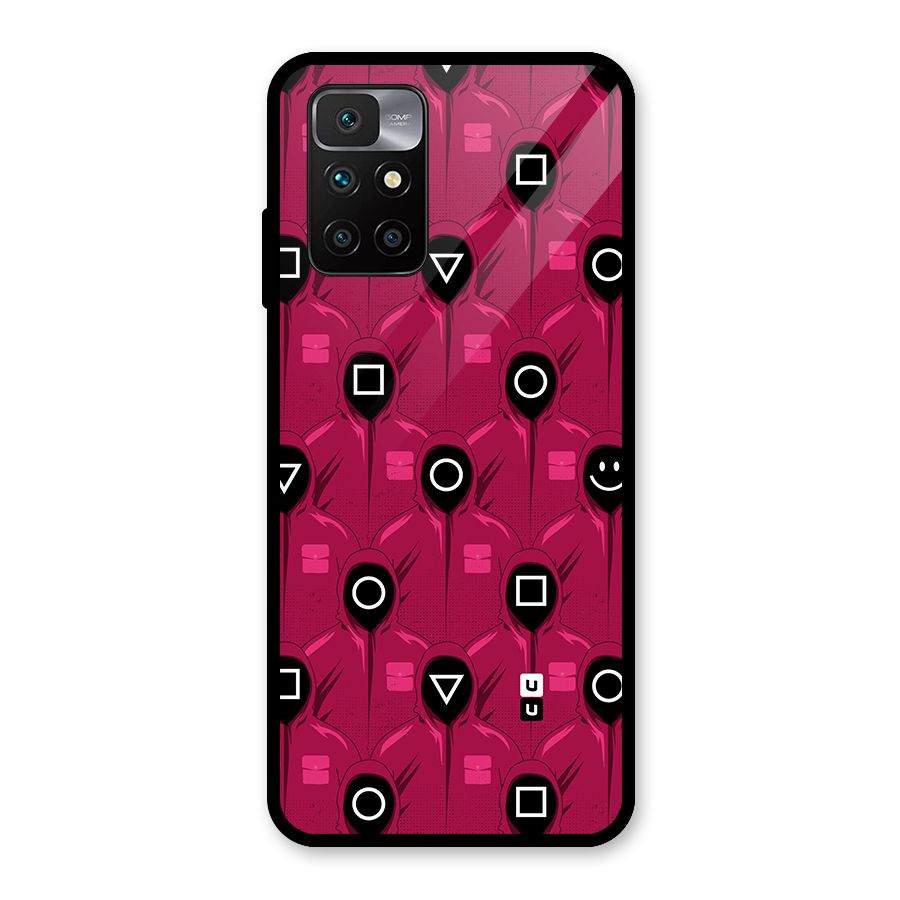 Squid Gamers Pattern Glass Back Case for Redmi 10 Prime