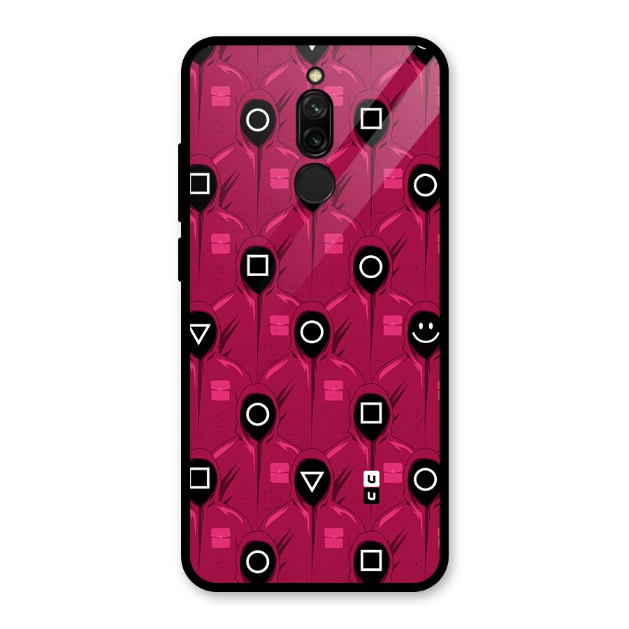 Squid Gamers Pattern Glass Back Case for Redmi 8
