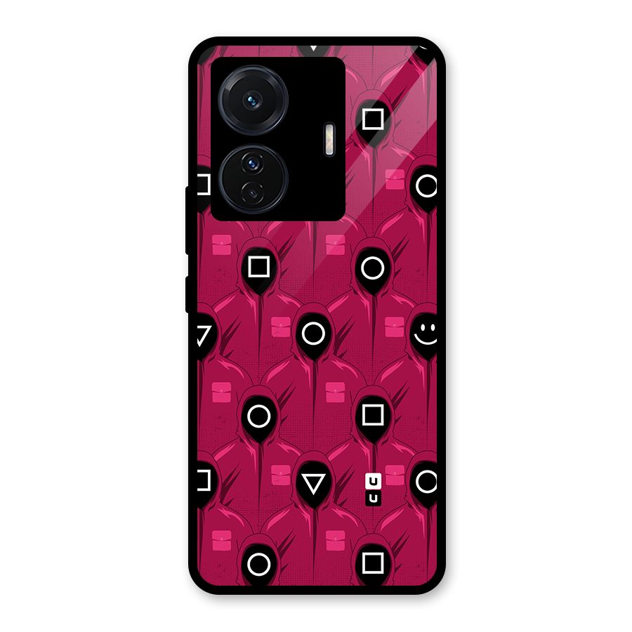 Squid Gamers Pattern Glass Back Case for Vivo T1 Pro