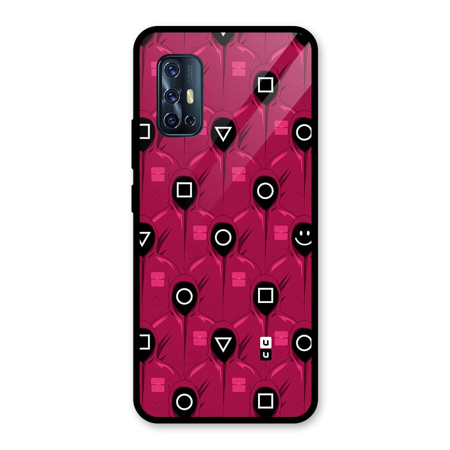 Squid Gamers Pattern Glass Back Case for Vivo V17