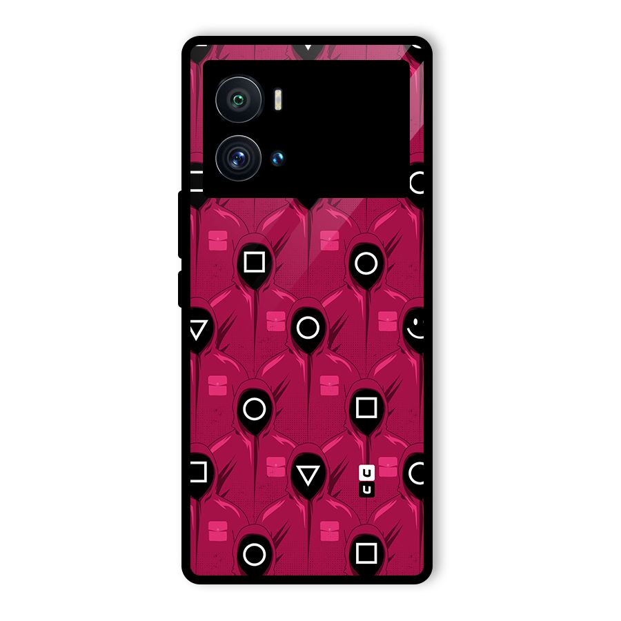 Squid Gamers Pattern Glass Back Case for Vivo iQOO 9 Pro