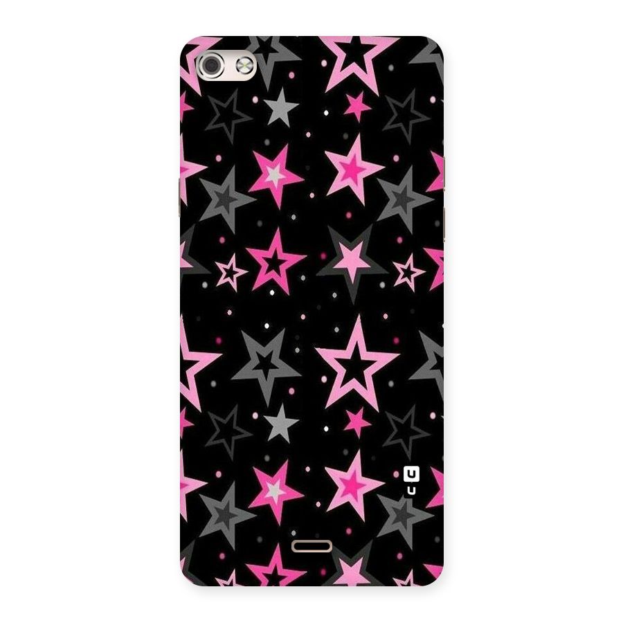 Star Outline Back Case for Micromax Canvas Silver 5