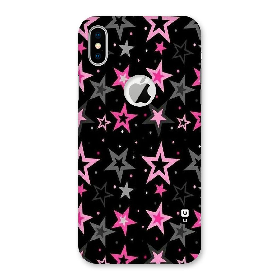 Star Outline Back Case for iPhone X Logo Cut