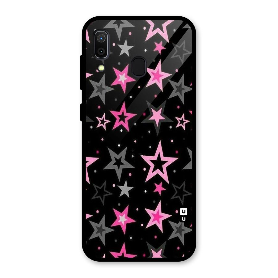 Star Outline Glass Back Case for Galaxy A30