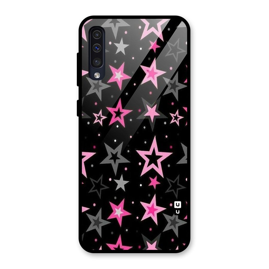 Star Outline Glass Back Case for Galaxy A30s
