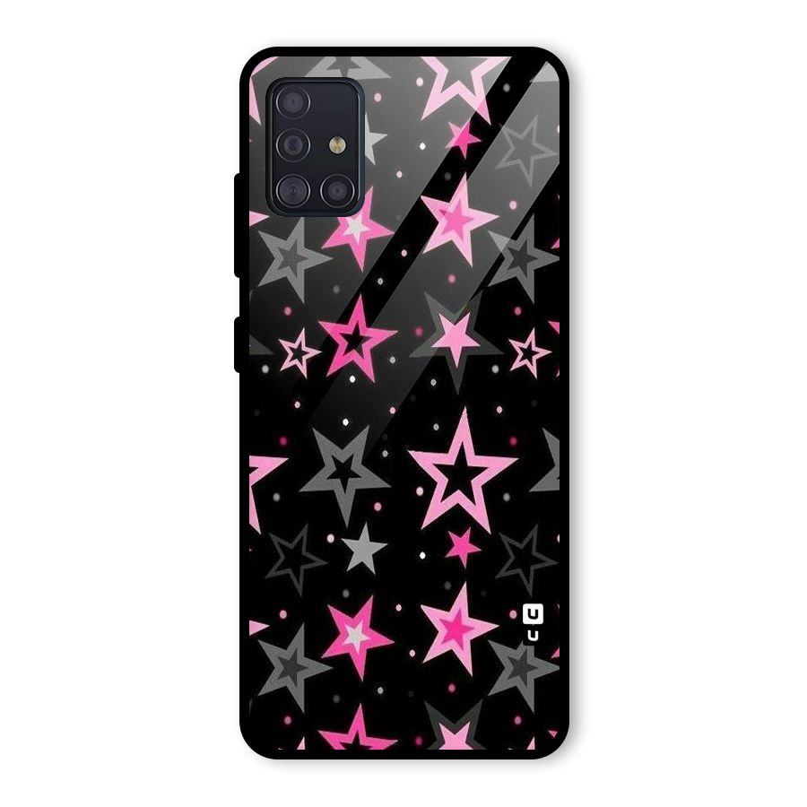 Star Outline Glass Back Case for Galaxy A51