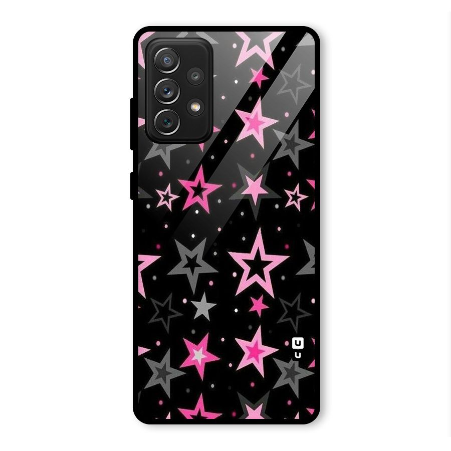 Star Outline Glass Back Case for Galaxy A72