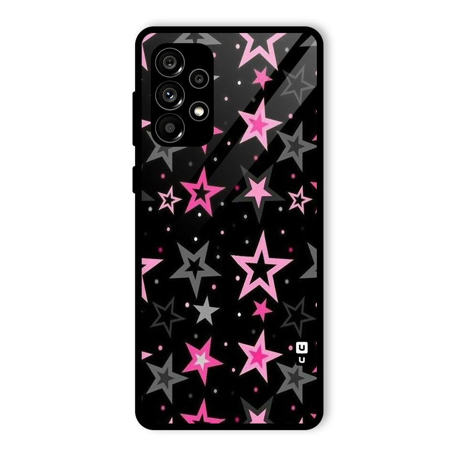 Star Outline Glass Back Case for Galaxy A73 5G
