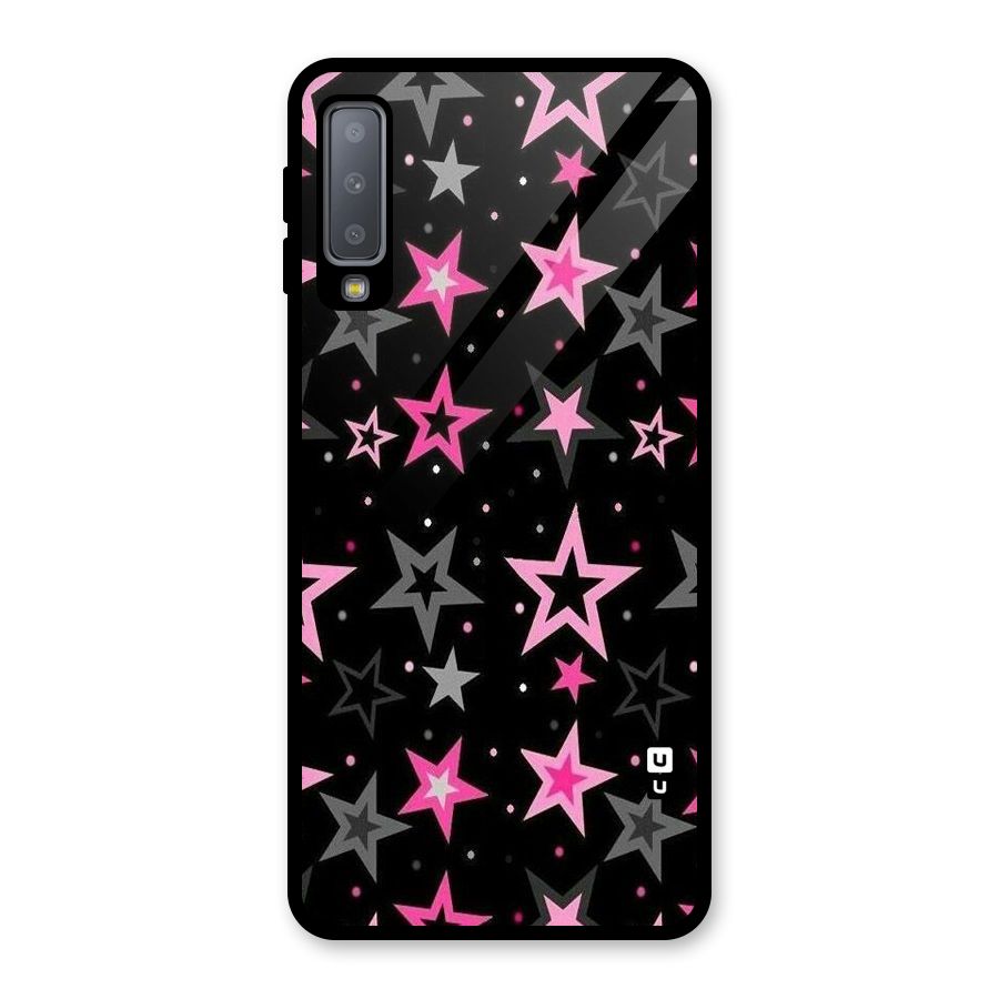 Star Outline Glass Back Case for Galaxy A7 (2018)