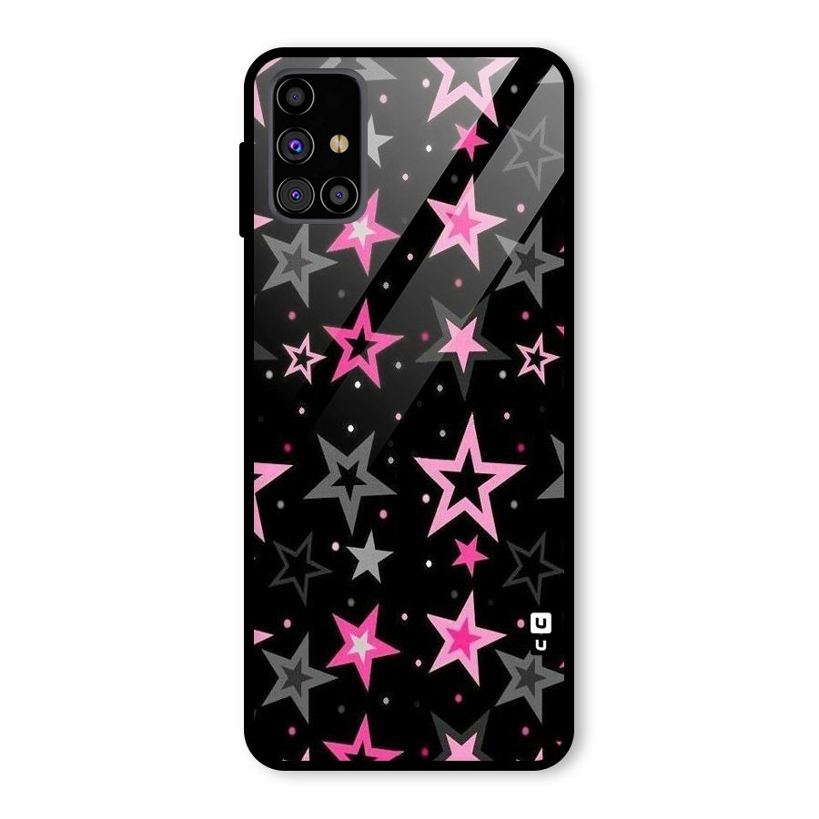 Star Outline Glass Back Case for Galaxy M31s