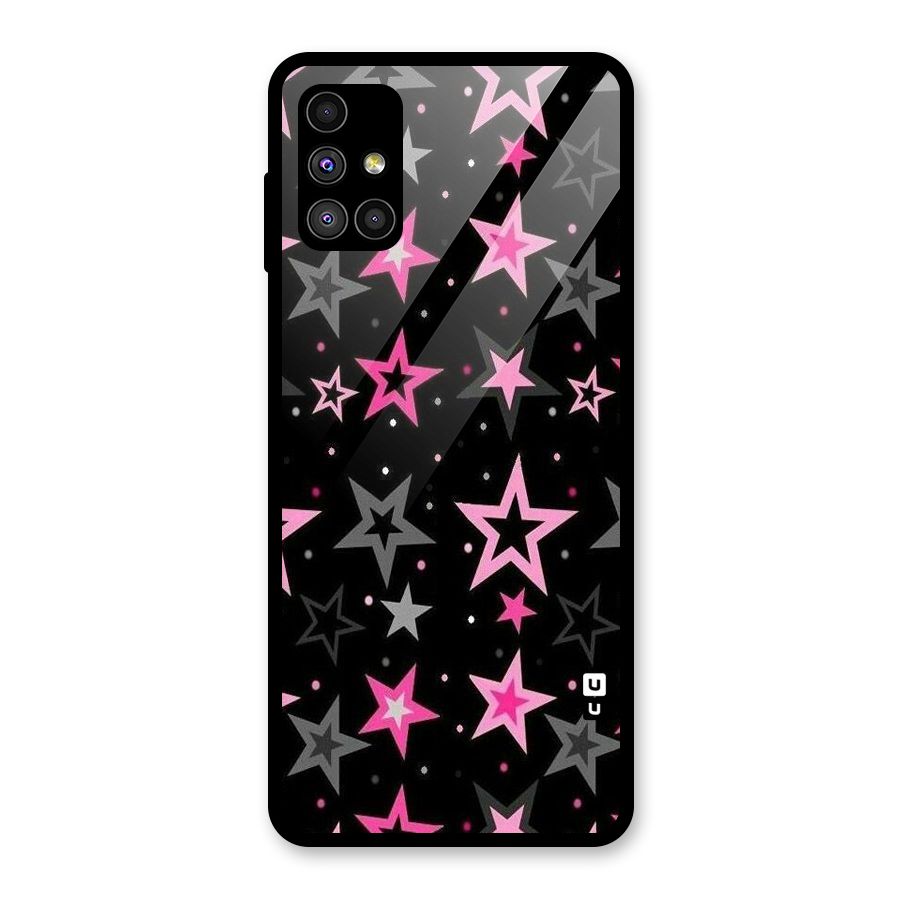Star Outline Glass Back Case for Galaxy M51