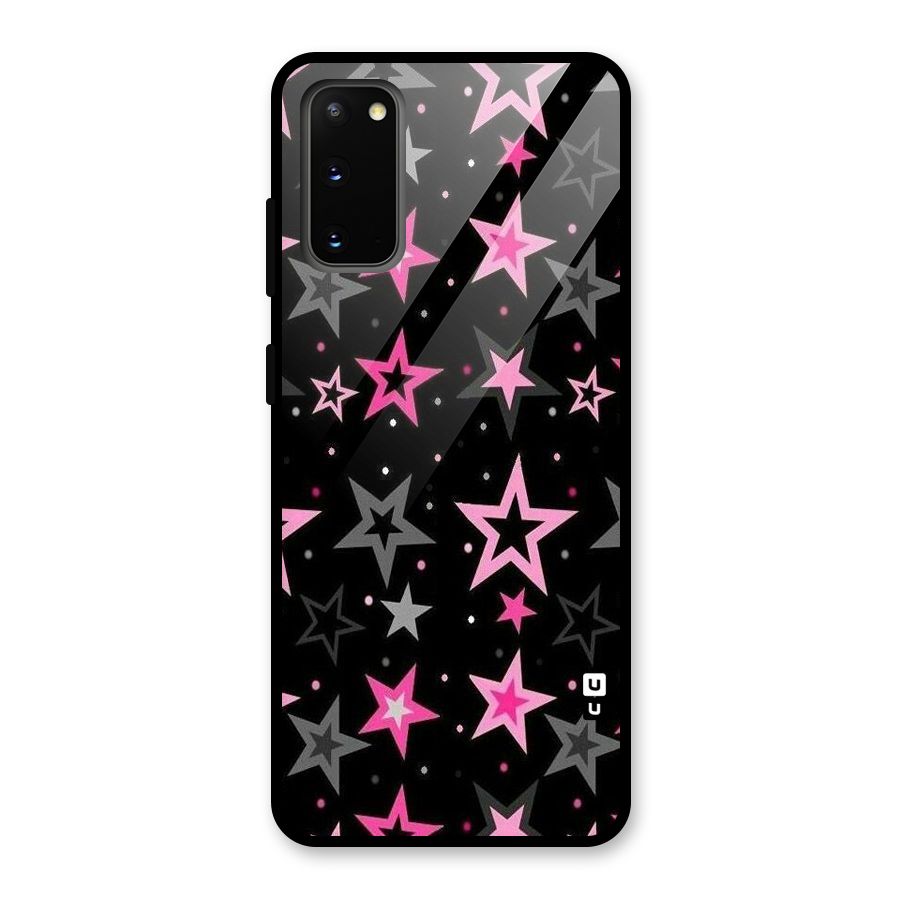 Star Outline Glass Back Case for Galaxy S20