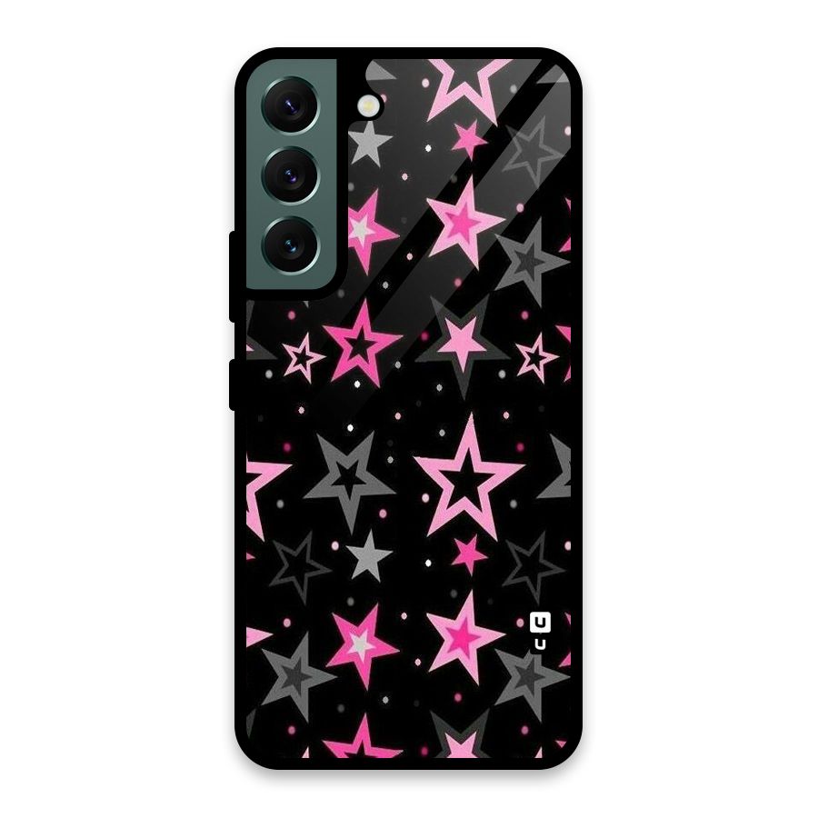 Star Outline Glass Back Case for Galaxy S22 5G