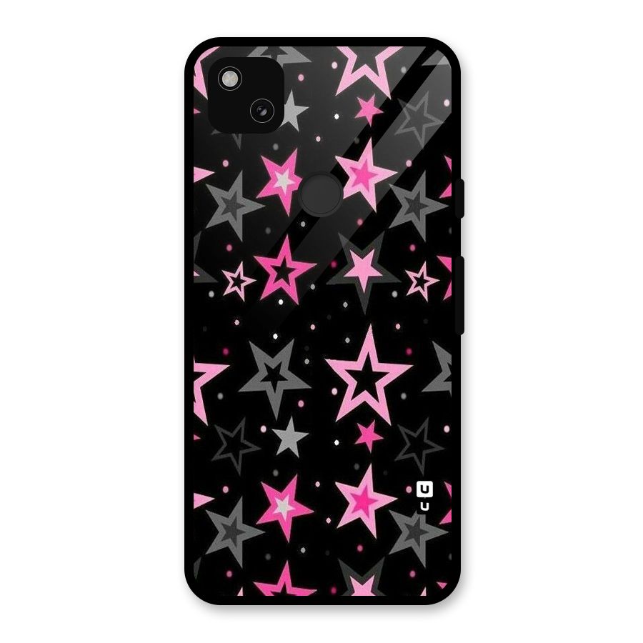 Star Outline Glass Back Case for Google Pixel 4a