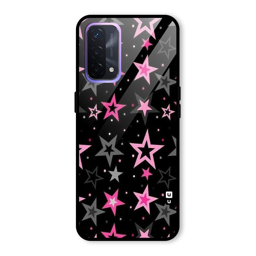 Star Outline Glass Back Case for Oppo A74 5G