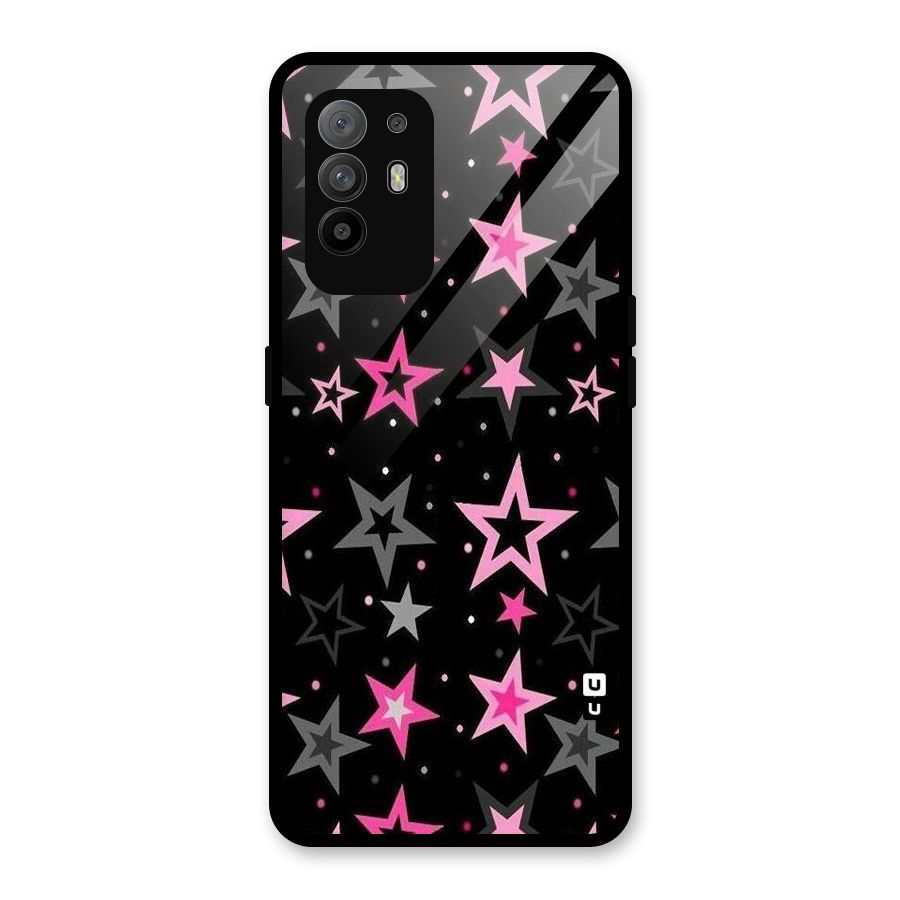 Star Outline Glass Back Case for Oppo F19 Pro Plus 5G