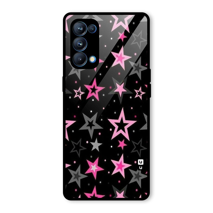 Star Outline Glass Back Case for Oppo Reno5 Pro 5G