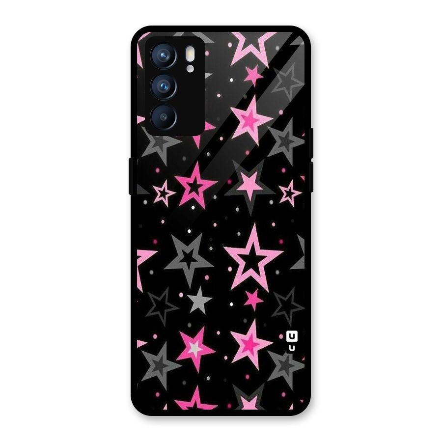 Star Outline Glass Back Case for Oppo Reno6 5G