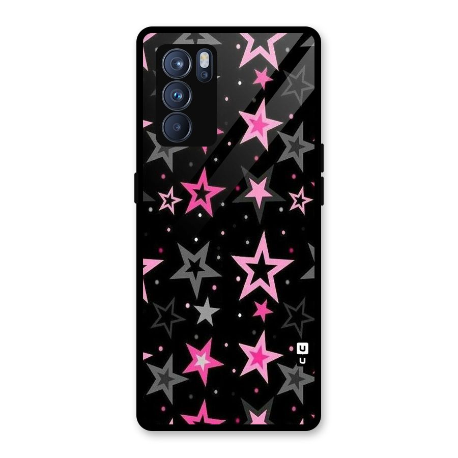 Star Outline Glass Back Case for Oppo Reno6 Pro 5G