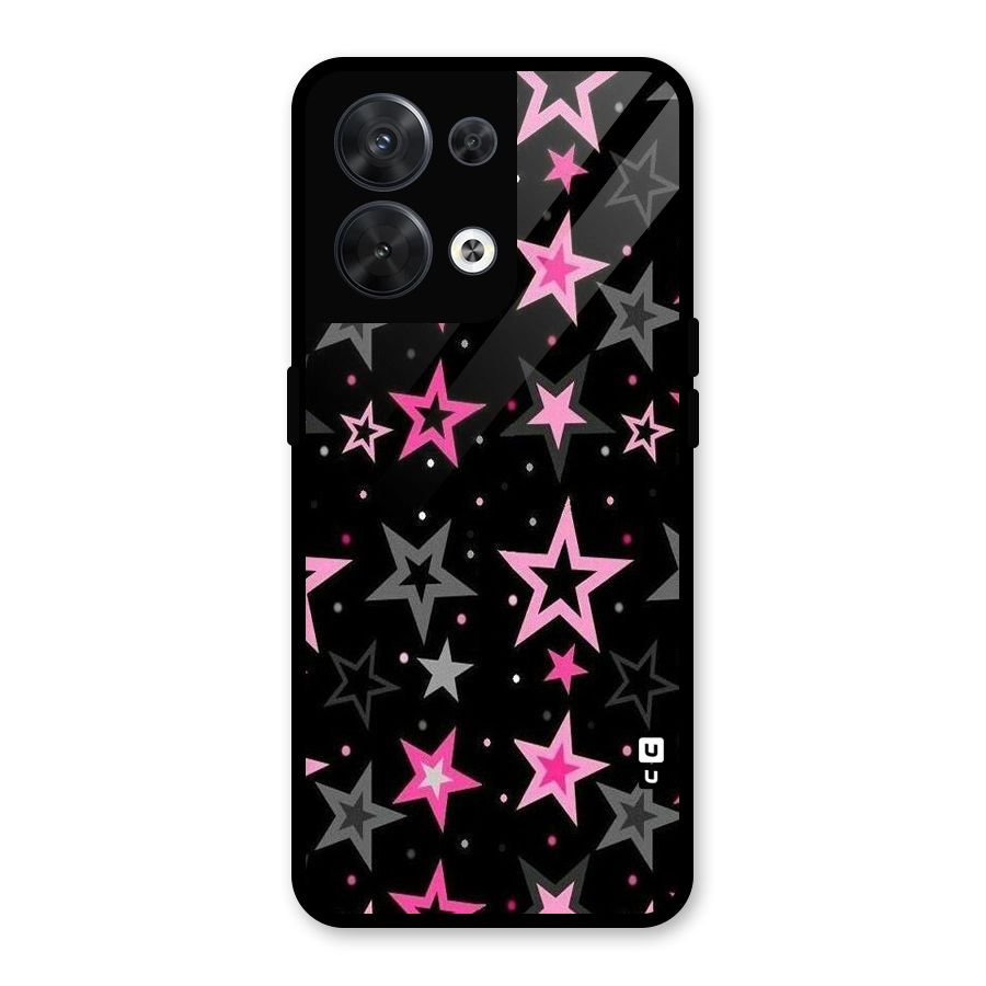 Star Outline Glass Back Case for Oppo Reno8 5G