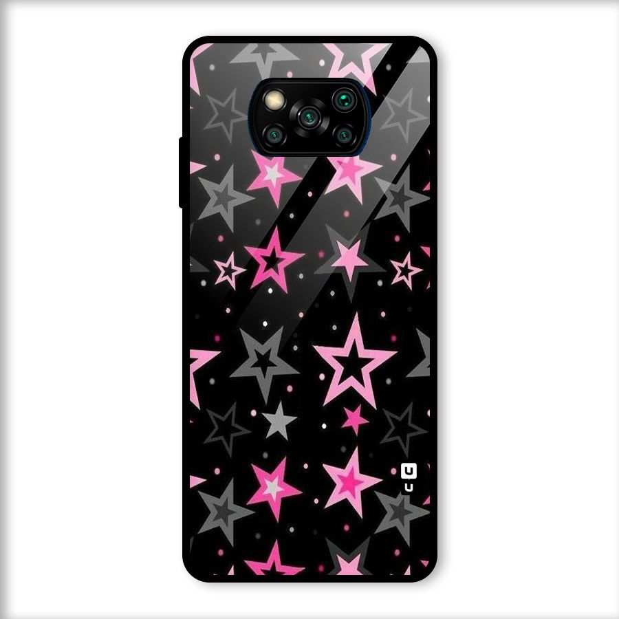 Star Outline Glass Back Case for Poco X3