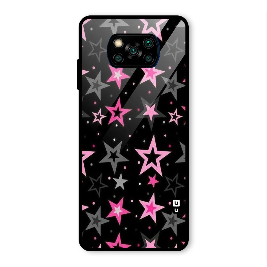 Star Outline Glass Back Case for Poco X3 Pro