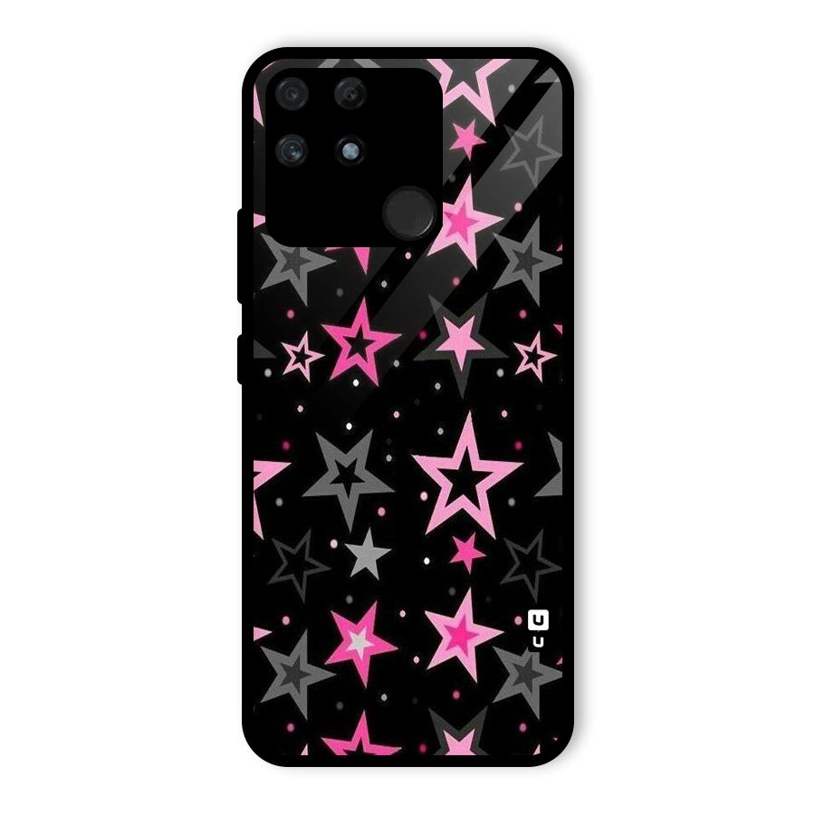 Star Outline Glass Back Case for Realme Narzo 50A