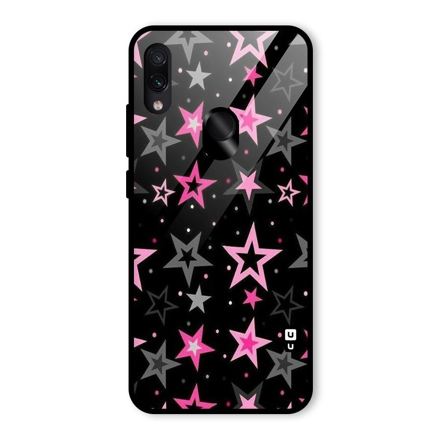 Star Outline Glass Back Case for Redmi Note 7 Pro