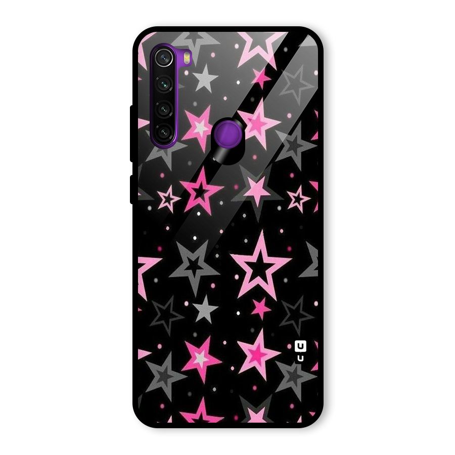 Star Outline Glass Back Case for Redmi Note 8