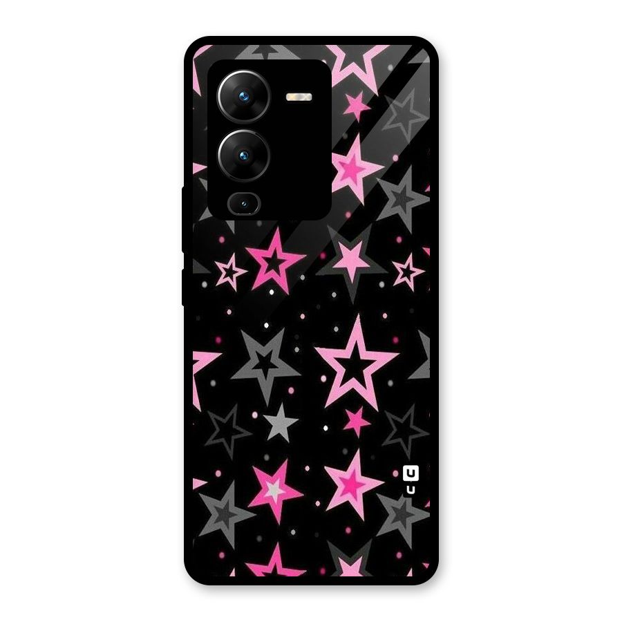 Star Outline Glass Back Case for Vivo V25 Pro