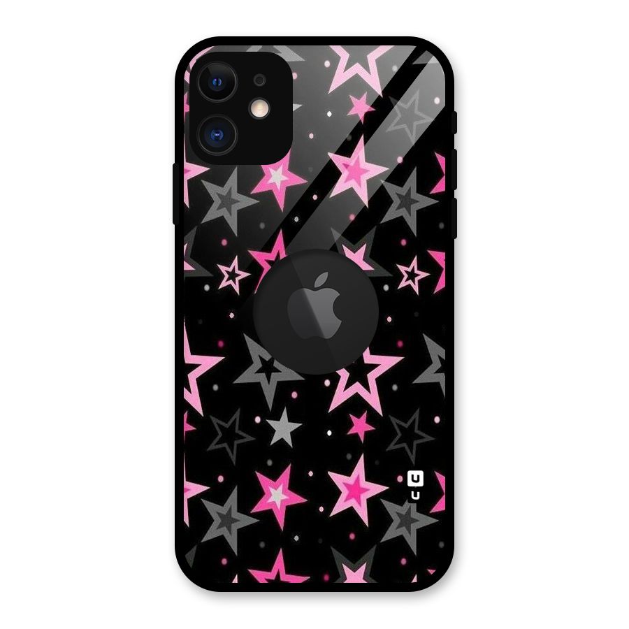 Star Outline Glass Back Case for iPhone 11 Logo Cut