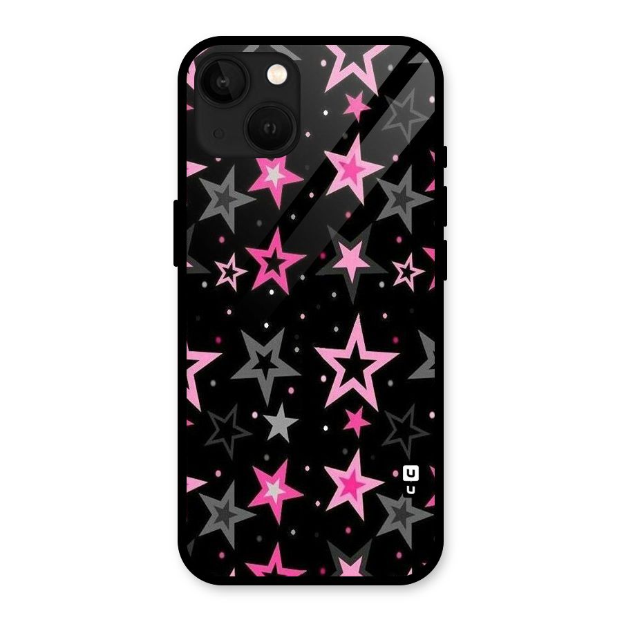Star Outline Glass Back Case for iPhone 13
