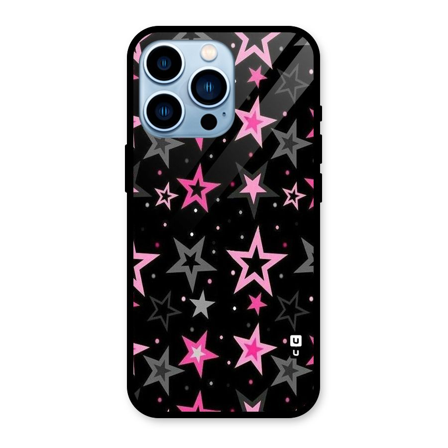 Star Outline Glass Back Case for iPhone 13 Pro
