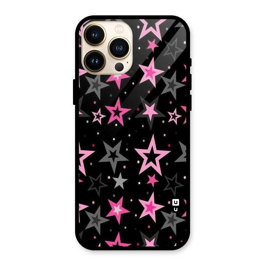 Star Outline Glass Back Case for iPhone 13 Pro Max