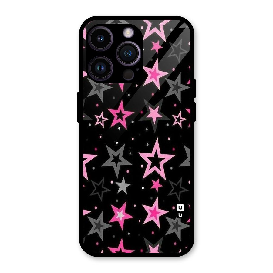 Star Outline Glass Back Case for iPhone 14 Pro Max