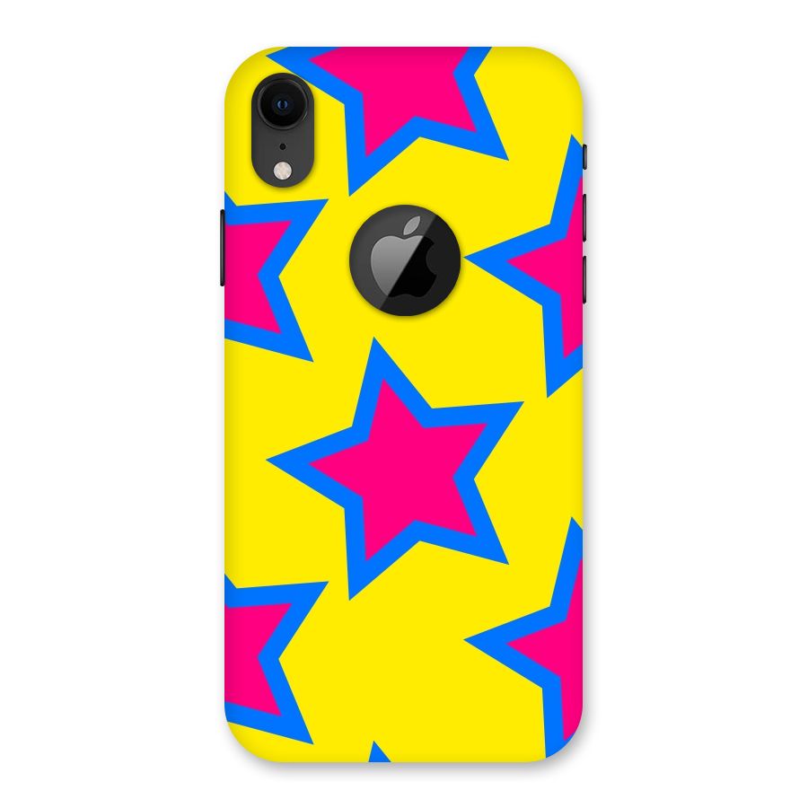 Star Pattern Back Case for iPhone XR Logo Cut
