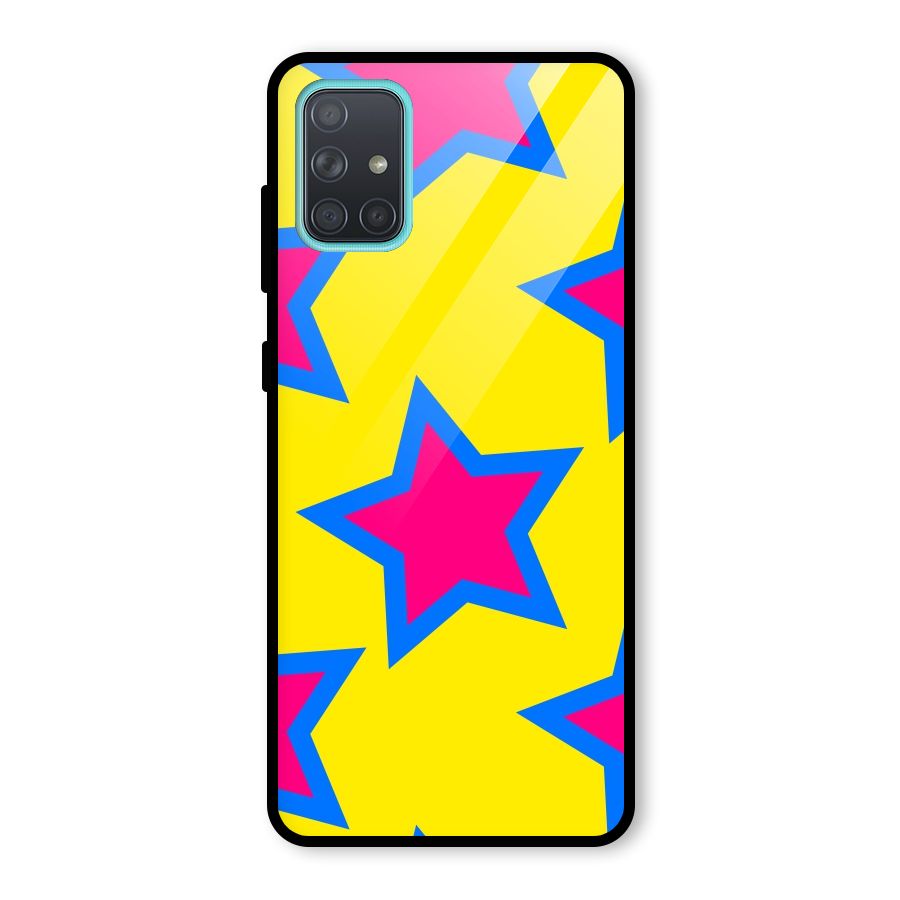 Star Pattern Glass Back Case for Galaxy A71